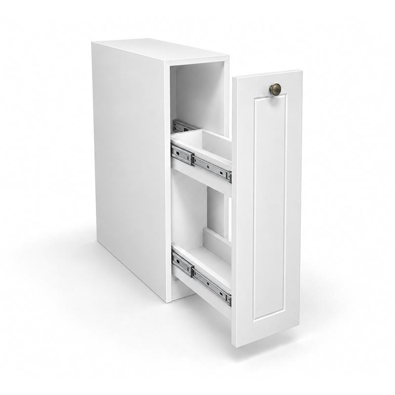 Módulo Balcão 20x68x56cm Com Porta Tempero 100% MDF Cozinha Provence Robel Branco/Branco Matte