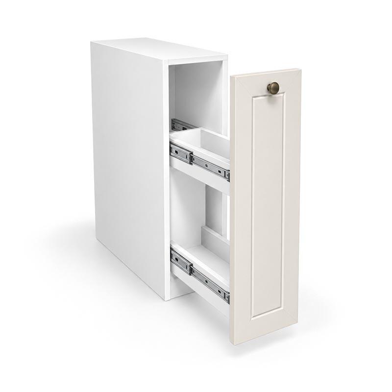 Módulo Balcão 20x68x56cm Com Porta Tempero 100% MDF Cozinha Provence Robel Branco/Off White Matte