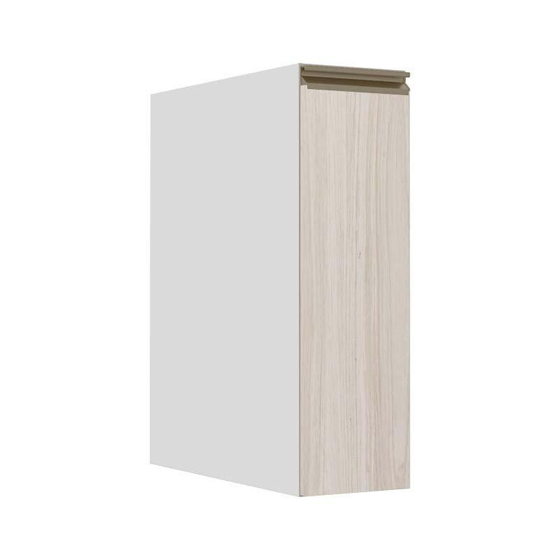 Módulo Balcão 20cm 1 Porta 100% MDF Cozinha Modulada Gold J Robel Branco/Aspen