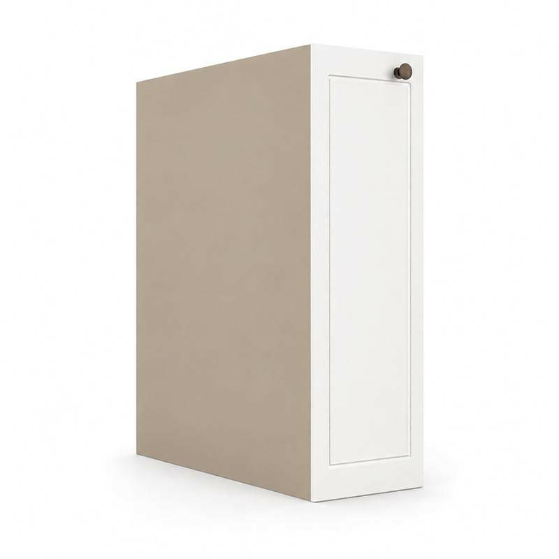 Módulo Balcão 20x68x56cm 1 Porta 100% MDF Cozinha Provence Robel Fendi/Branco Matte