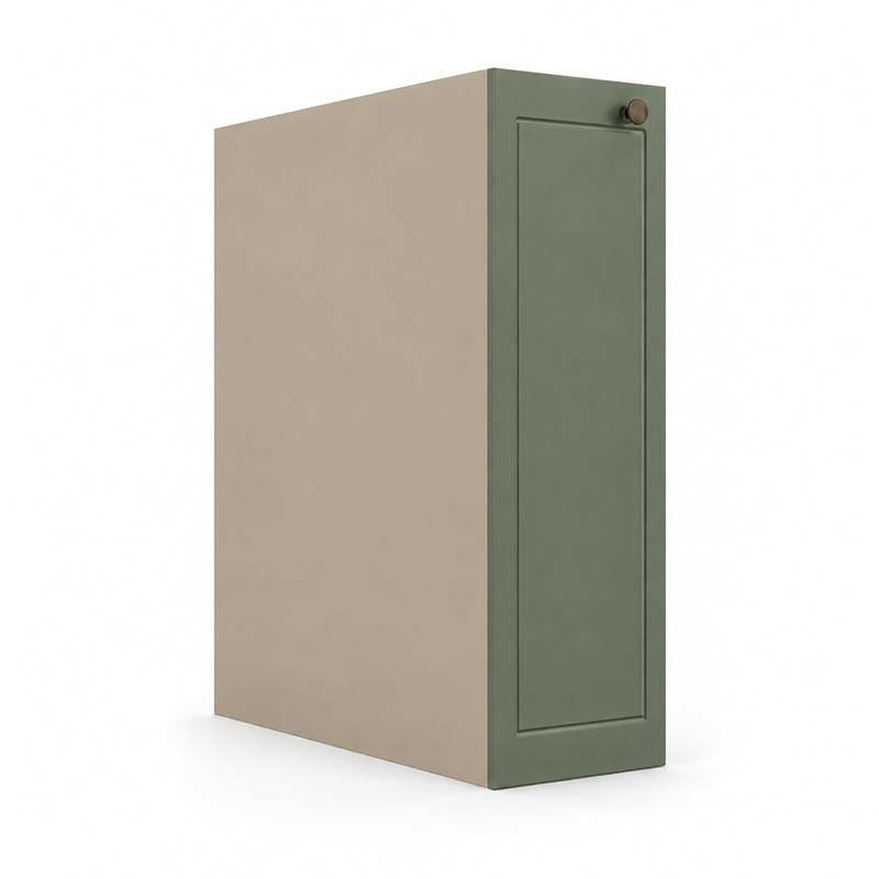 Módulo Balcão 20x68x56cm 1 Porta 100% MDF Cozinha Provence Robel Fendi/Salvia Matte