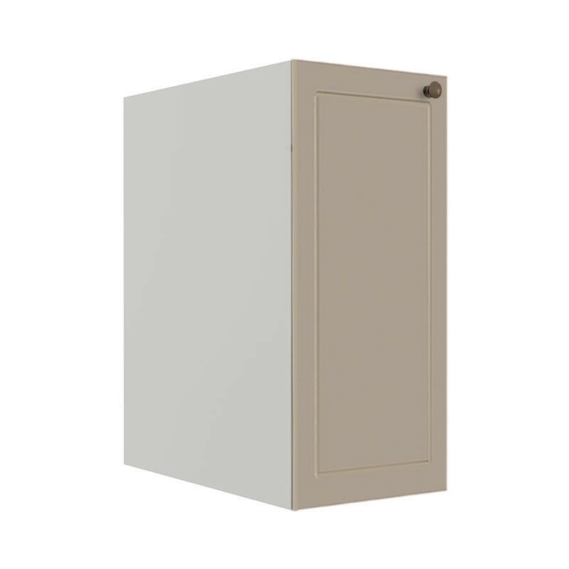 Módulo Balcao 30cm 1 Porta 100% MDF Cozinha Modulada Provence Robel Branco/Fendi Matte