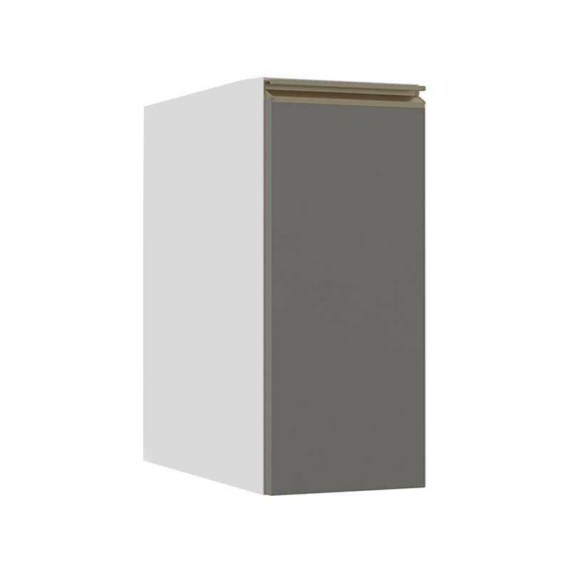Módulo Balcão 30cm 1 Porta 100% MDF Cozinha Modulada Gold J Robel Branco/Cinza Matte