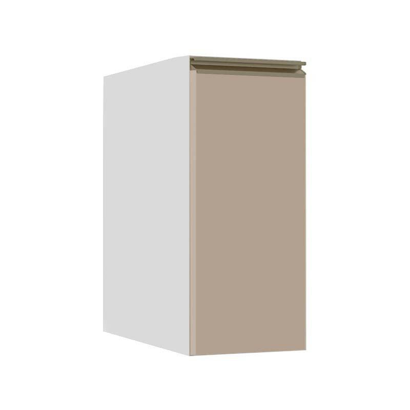 Módulo Balcão 30cm 1 Porta 100% MDF Cozinha Modulada Gold J Robel Branco/Fendi Matte
