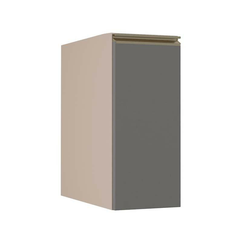 Módulo Balcão 30cm 1 Porta 100% MDF Cozinha Modulada Gold J Robel Fendi/Cinza Matte
