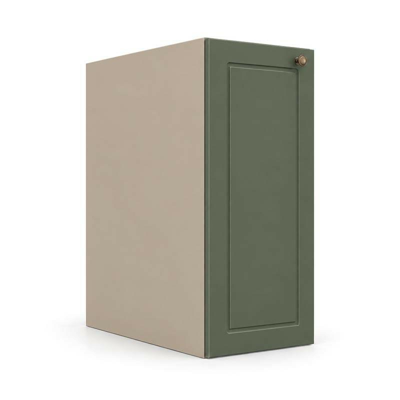 Módulo Balcão Editável Largura 21cm a 39cm x 68x56cm 1 Porta Provence Robel Fendi/Sálvia Matte