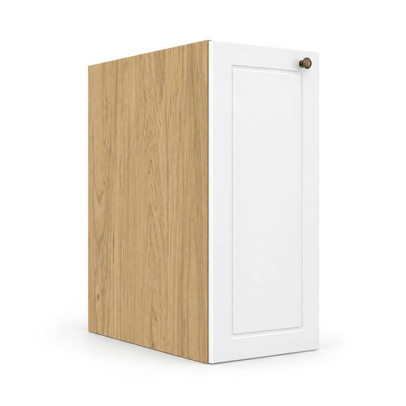 Módulo Balcão Editável Largura 21cm a 39cm x 68x56cm 1 Porta Provence Robel Hanover/Branco Matte