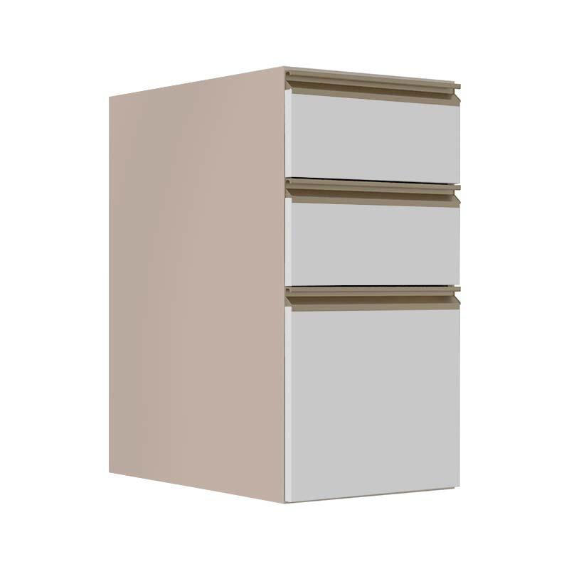 Módulo Balcão 35cm 3 Gavetas 100% MDF Cozinha Modulada Gold J Robel Fendi/Branco Matte Módulo Balcão 35cm 3 Gavetas 100% MDF Cozinha Modulada Gold J Robel Fendi/Branco Matte