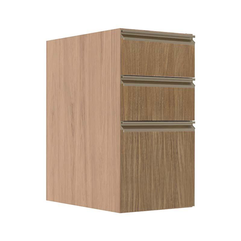Módulo Balcão 35cm 3 Gavetas 100% MDF Cozinha Modulada Gold J Robel Hanover/Amendoeira BP Módulo Balcão 35cm 3 Gavetas 100% MDF Cozinha Modulada Gold J Robel Hanover/Amendoeira BP