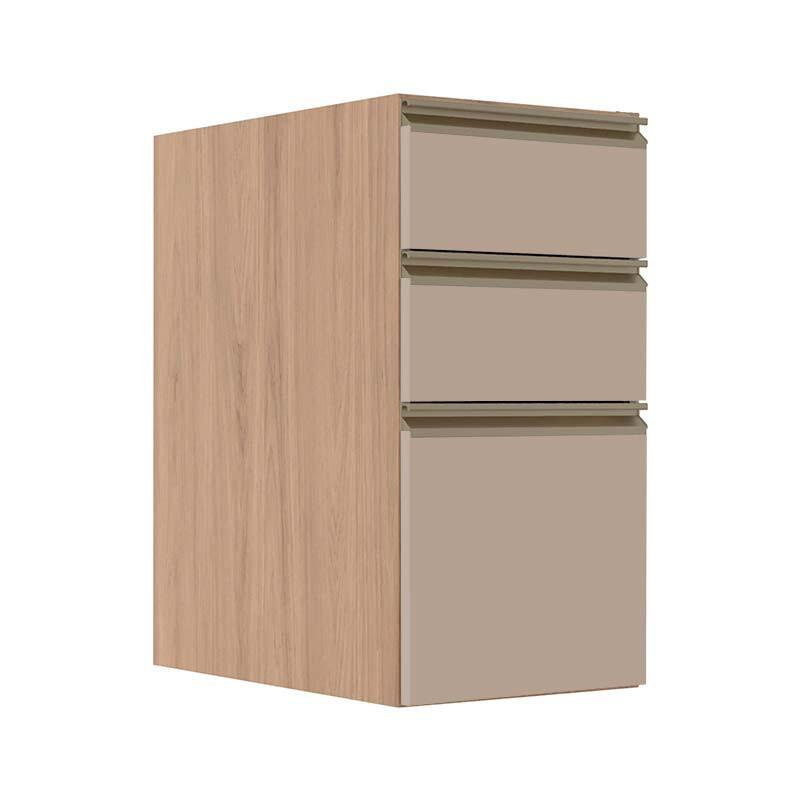 Módulo Balcão 35cm 3 Gavetas 100% MDF Cozinha Modulada Gold J Robel Hanover/Fendi Matte Módulo Balcão 35cm 3 Gavetas 100% MDF Cozinha Modulada Gold J Robel Hanover/Fendi Matte