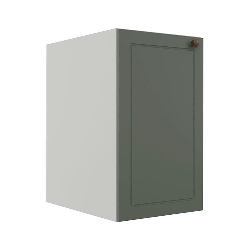 Módulo Balcao 40cm 1 Porta 100% MDF Cozinha Modulada Provence Robel Branco/Salvia Matte