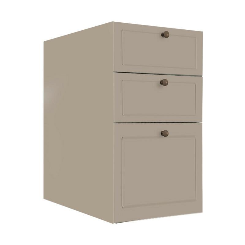 Módulo Balcao 40cm 3 Gavetas 100% MDF Cozinha Modulada Provence Robel Fendi/Fendi Matte