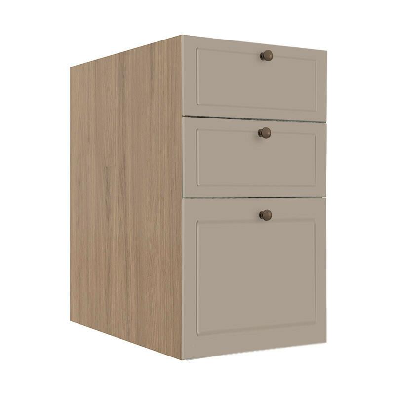 Módulo Balcao 40cm 3 Gavetas 100% MDF Cozinha Modulada Provence Robel Hanover/Fendi Matte