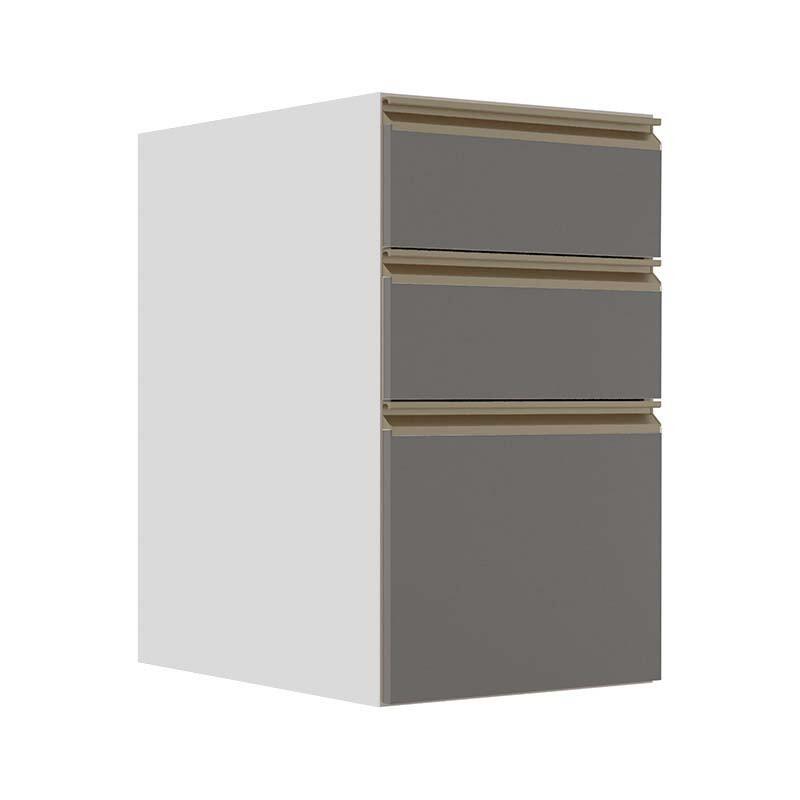 Módulo Balcão 40cm 3 Gavetas 100% MDF Cozinha Modulada Gold J Robel Branco/Cinza Matte Módulo Balcão 40cm 3 Gavetas 100% MDF Cozinha Modulada Gold J Robel Branco/Cinza Matte