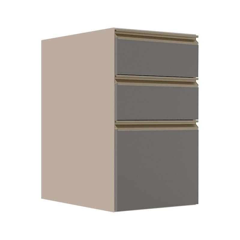 Módulo Balcão 40cm 3 Gavetas 100% MDF Cozinha Modulada Gold J Robel Fendi/Cinza Matte Módulo Balcão 40cm 3 Gavetas 100% MDF Cozinha Modulada Gold J Robel Fendi/Cinza Matte