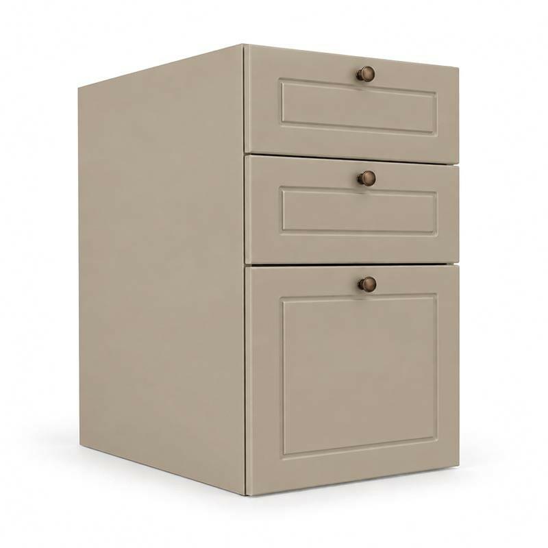 Módulo Balcao 40x68x56cm 3 Gavetas 100% MDF Cozinha Provence Robel Fendi/Fendi Matte