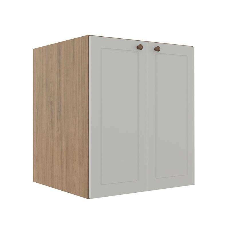 Módulo Balcao 60cm 2 Portas 100% MDF Cozinha Modulada Provence Robel Hanover/Branco Matte