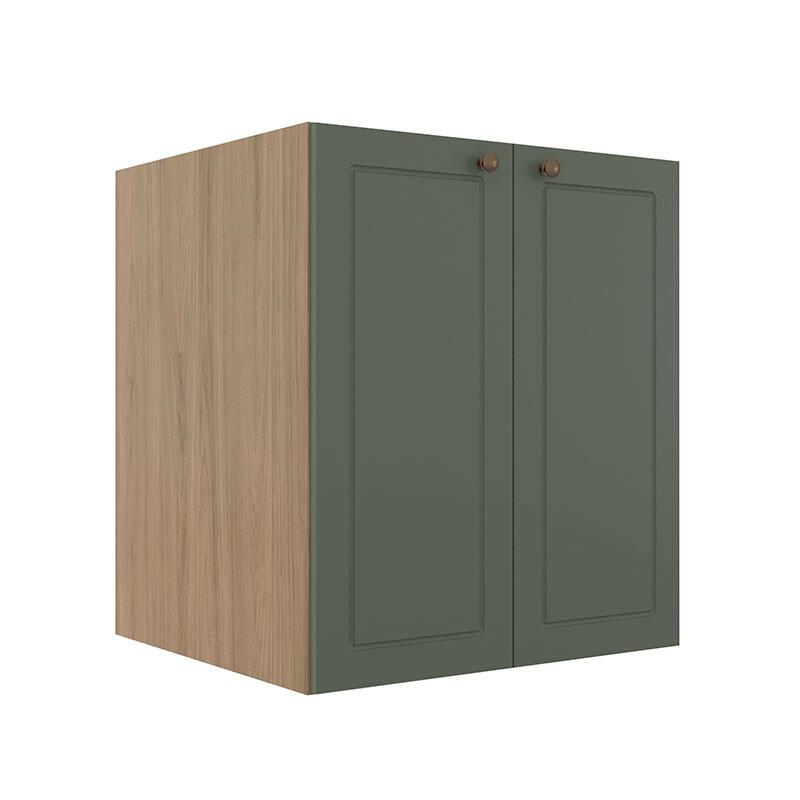 Módulo Balcao 60cm 2 Portas 100% MDF Cozinha Modulada Provence Robel Hanover/Salvia Matte