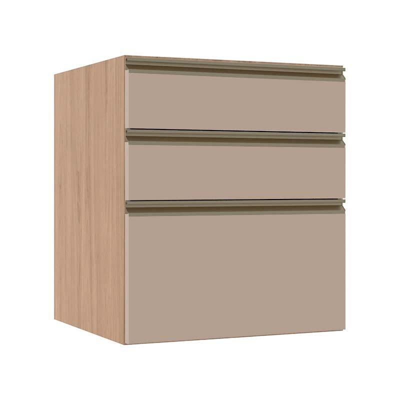 Módulo Balcão 60cm 3 Gavetas 100% MDF Cozinha Modulada Gold J Robel Hanover/Fendi Matte Módulo Balcão 60cm 3 Gavetas 100% MDF Cozinha Modulada Gold J Robel Hanover/Fendi Matte
