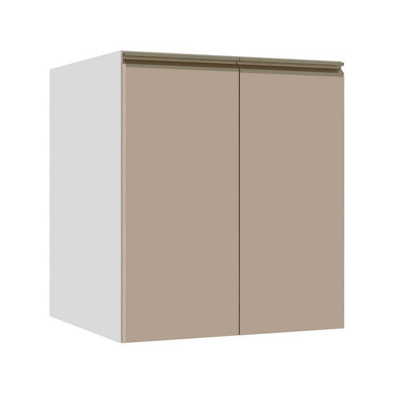 Módulo Balcão 60cm 2 Portas 100% MDF Cozinha Modulada Gold J Robel Branco/Fendi Matte