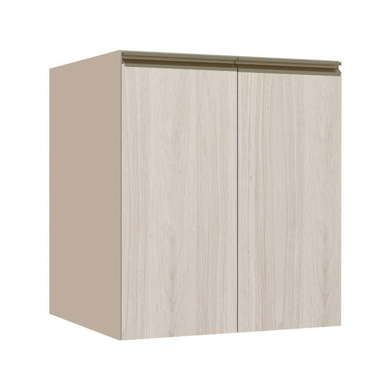 Módulo Balcão 60cm 2 Portas 100% MDF Cozinha Modulada Gold J Robel Fendi/Aspen