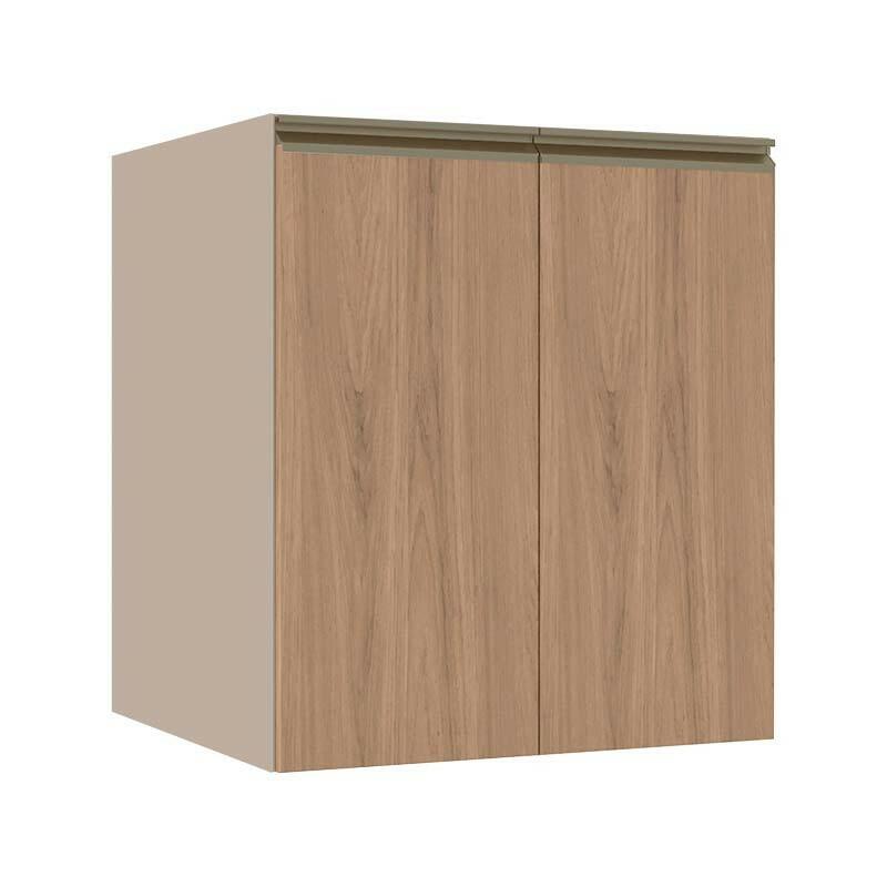 Módulo Balcão 60cm 2 Portas 100% MDF Cozinha Modulada Gold J Robel Fendi/Hanover