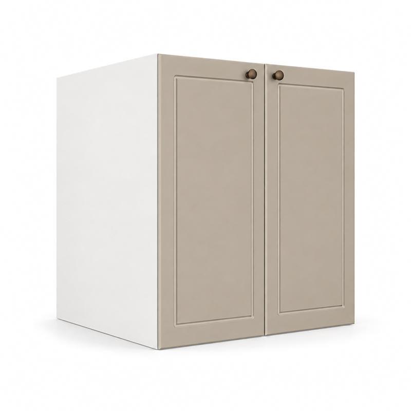 Módulo Balcão 60x68x56cm 2 Portas 100% MDF Cozinha Provence Robel Branco/Fendi Matte