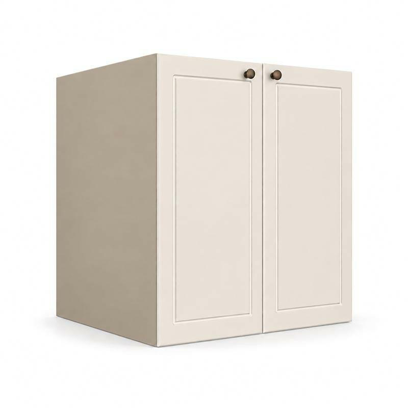 Módulo Balcão 60x68x56cm 2 Portas 100% MDF Cozinha Provence Robel Fendi/Off White Matte