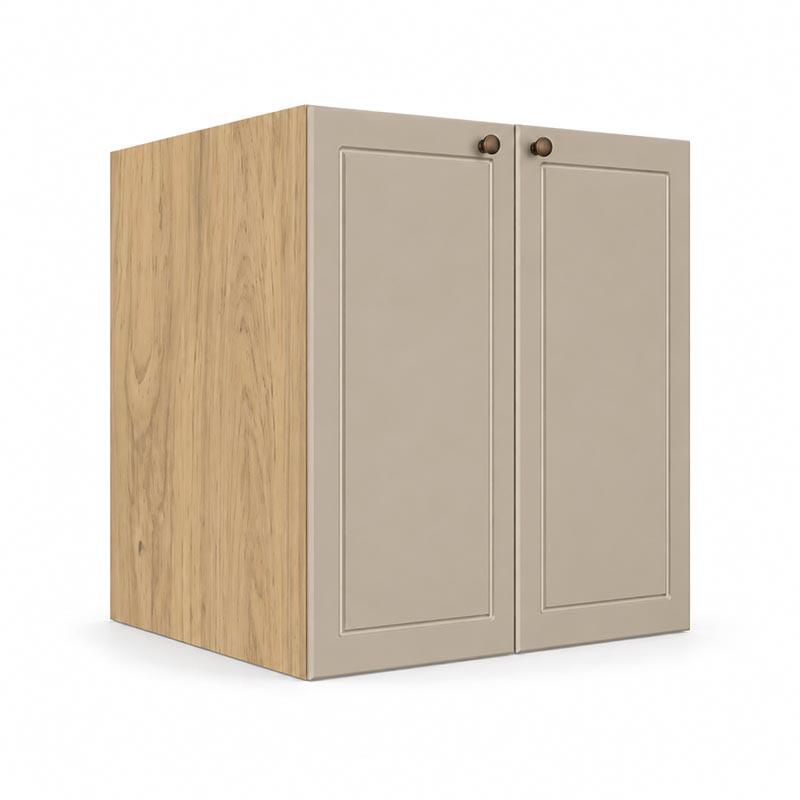 Módulo Balcão 60x68x56cm 2 Portas 100% MDF Cozinha Provence Robel Hanover/Fendi Matte