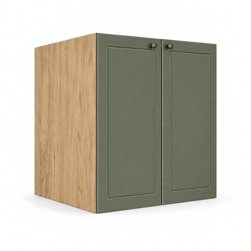 Módulo Balcão 60x68x56cm 2 Portas 100% MDF Cozinha Provence Robel Hanover/Salvia Matte