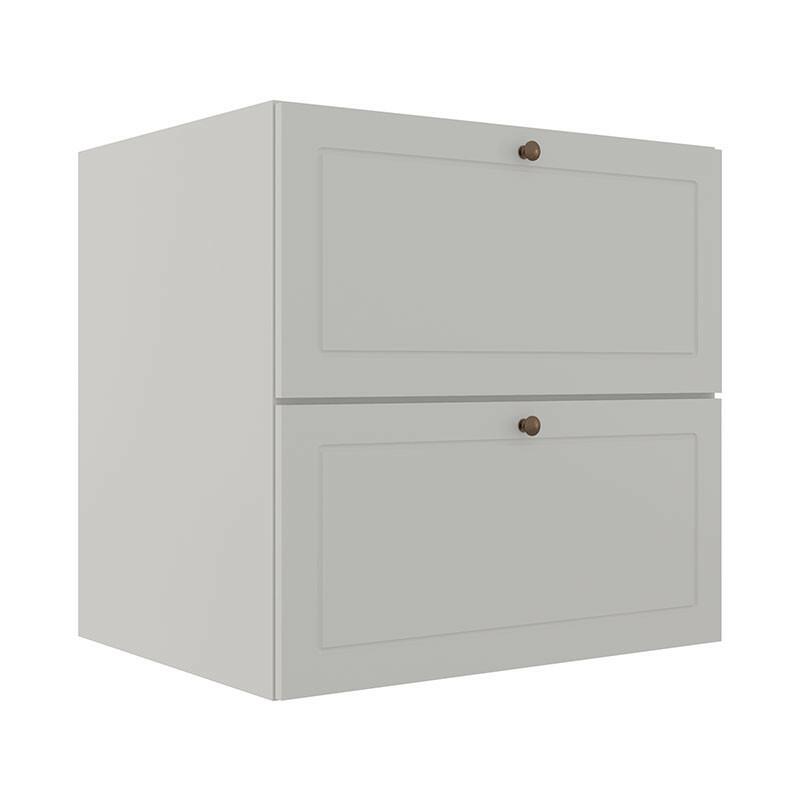 Módulo Balcao 70cm 1 Gaveta 1 Porta Basculante 100% MDF Cozinha Provence Robel Branco/Branco Matte