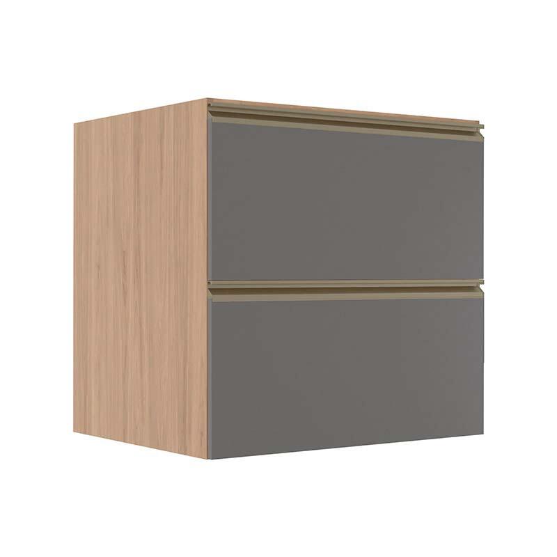 Módulo Balcão 70cm 1 Gaveta 1 Porta Basculante 100% MDF Cozinha Modulada Gold J Robel Hanover/Cinza Matte Módulo Balcão 70cm 1 Gaveta 1 Porta Basculante 100% MDF Cozinha Modulada Gold J Robel Hanover/Cinza Matte