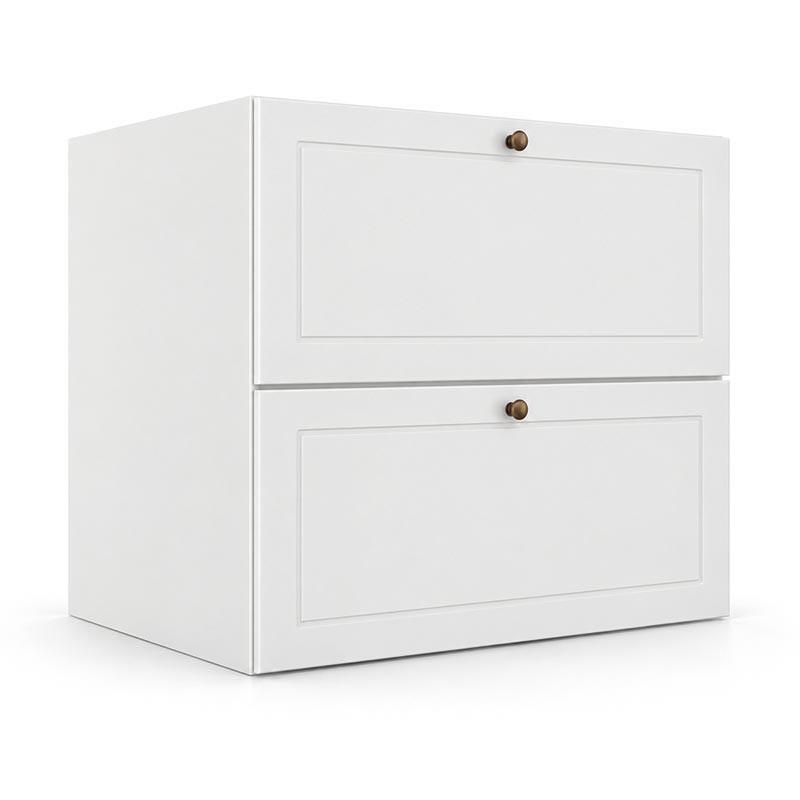 Módulo Balcao 70x68x56cm 1 Gaveta 1 Porta Basculante 100% MDF Cozinha Provence Robel Branco/Branco Matte