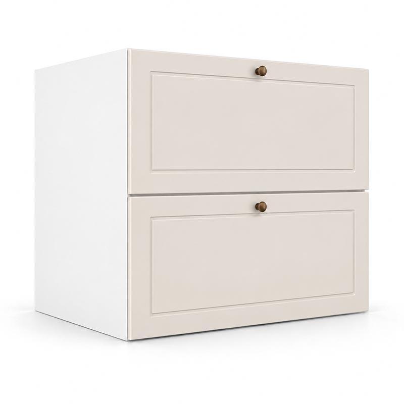 Módulo Balcao 70x68x56cm 1 Gaveta 1 Porta Basculante 100% MDF Cozinha Provence Robel Branco/Off White Matte