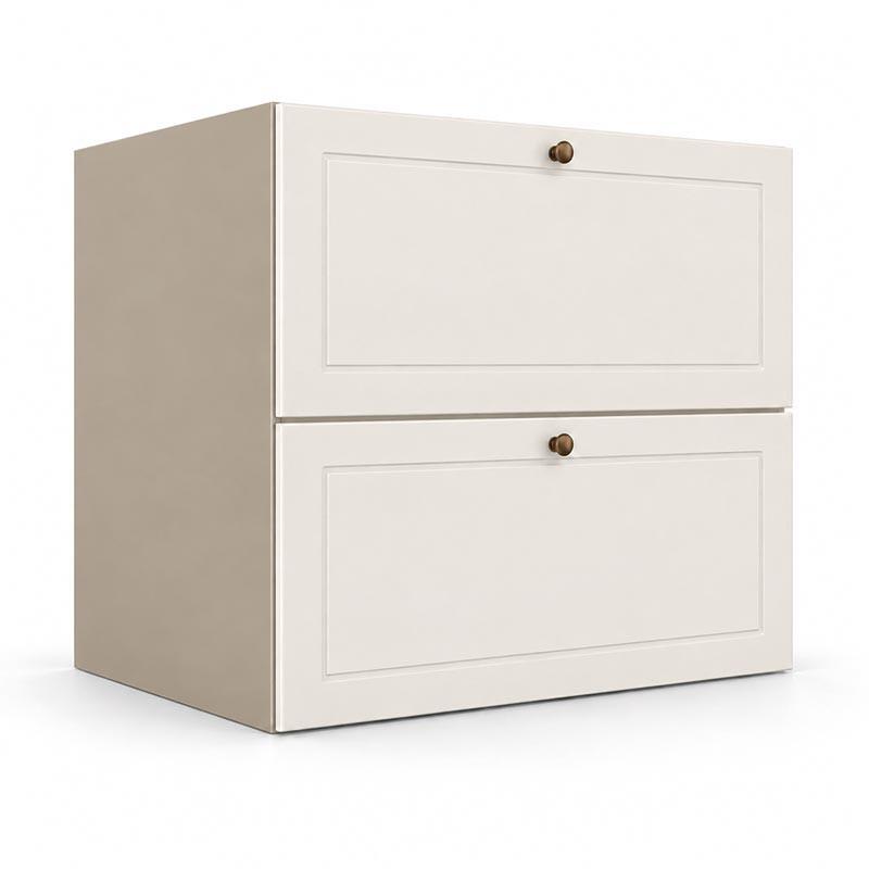 Módulo Balcao 70x68x56cm 1 Gaveta 1 Porta Basculante 100% MDF Cozinha Provence Robel Fendi/Off White Matte