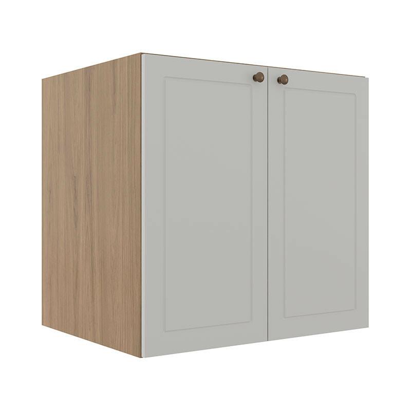 Módulo Balcao 70cm 2 Portas 100% MDF Cozinha Modulada Provence Robel Hanover/Branco Matte