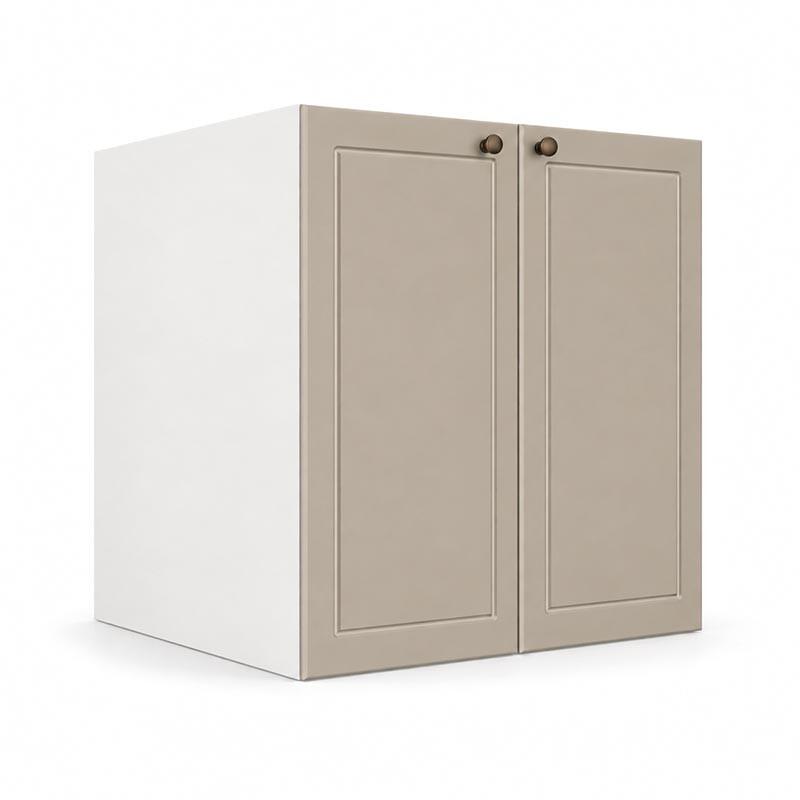 Módulo Balcão 70x68x56cm 2 Portas 100% MDF Cozinha Provence Robel Branco/Fendi Matte