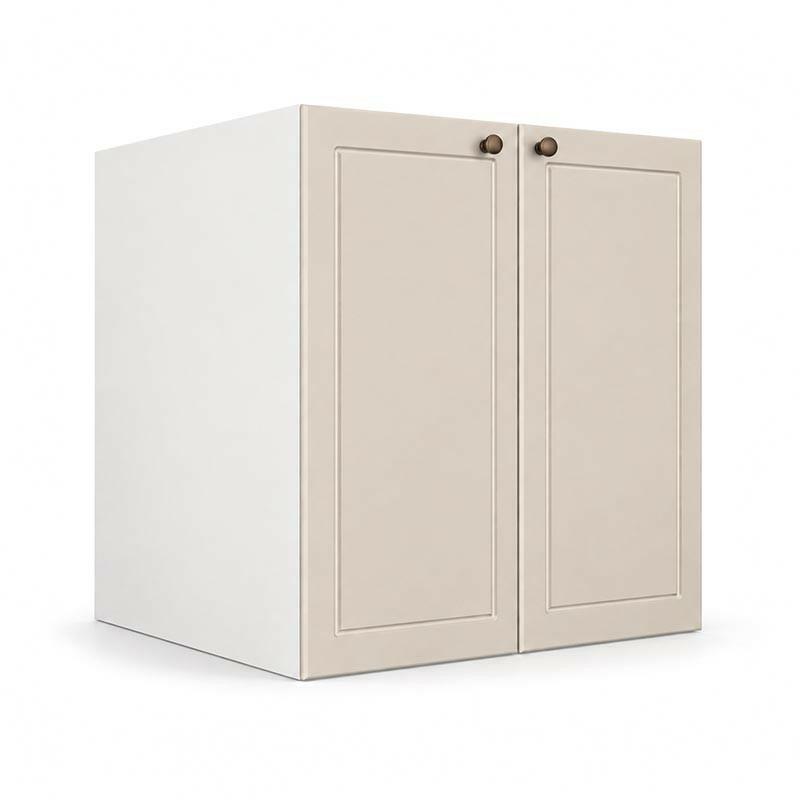 Módulo Balcão 70x68x56cm 2 Portas 100% MDF Cozinha Provence Robel Branco/Off White Matte