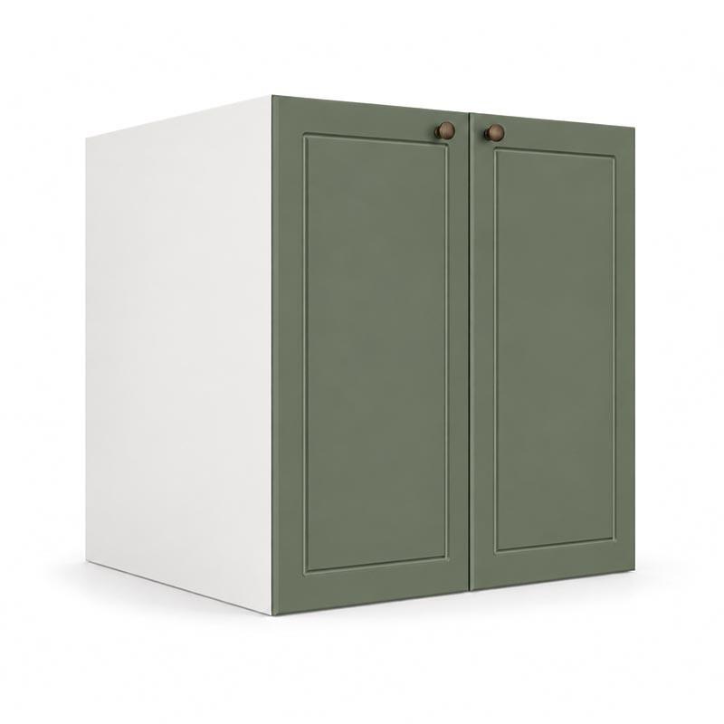 Módulo Balcão 70x68x56cm 2 Portas 100% MDF Cozinha Provence Robel Branco/Salvia Matte