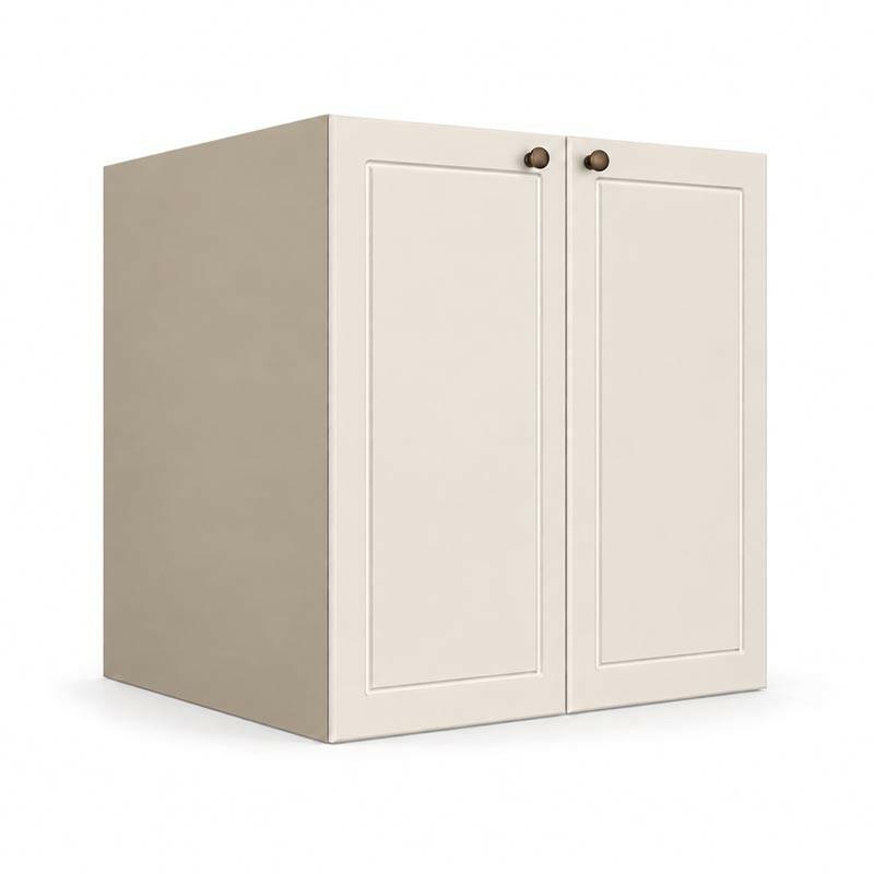 Módulo Balcão 70x68x56cm 2 Portas 100% MDF Cozinha Provence Robel Fendi/Off White Matte
