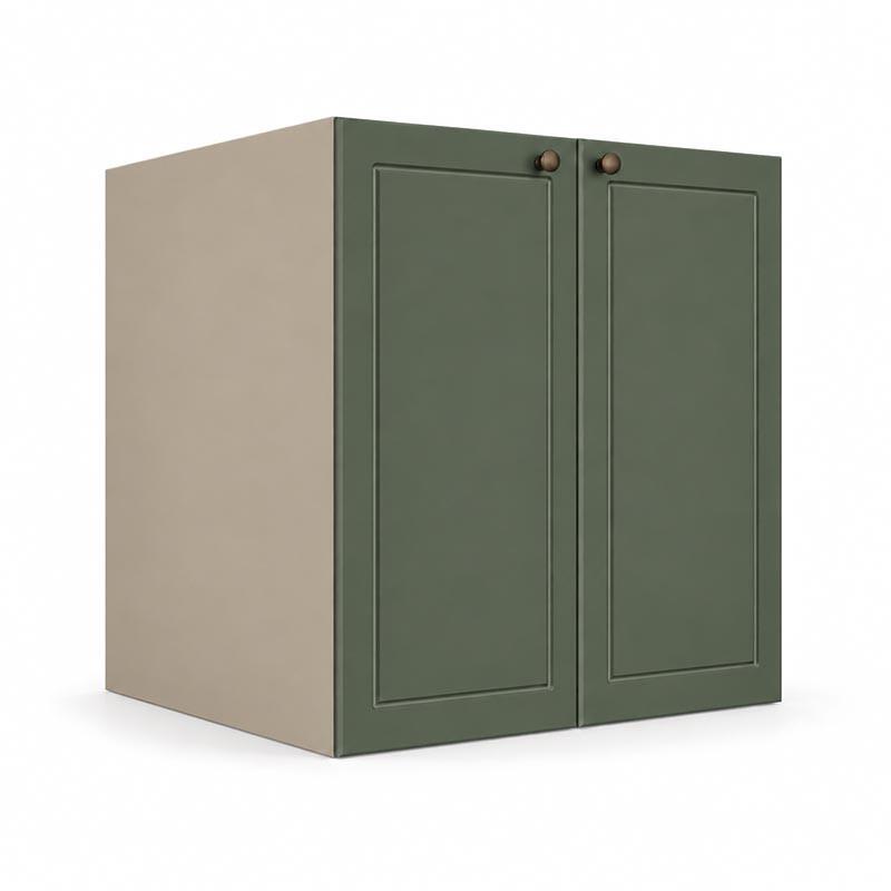 Módulo Balcão 70x68x56cm 2 Portas 100% MDF Cozinha Provence Robel Fendi/Salvia Matte
