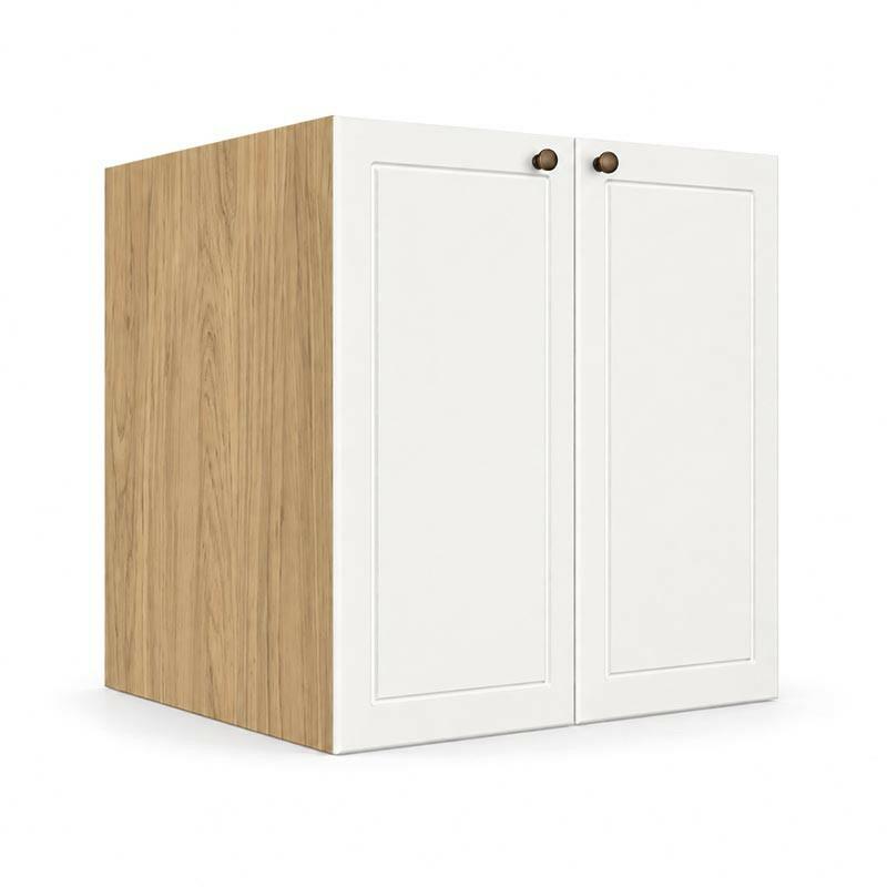 Módulo Balcão 70x68x56cm 2 Portas 100% MDF Cozinha Provence Robel Hanover/Branco Matte