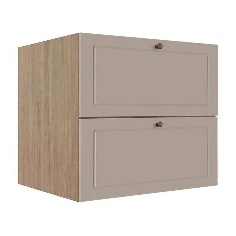 Módulo Balcao 80cm 1 Gaveta 1 Porta Basculante 100% MDF Cozinha Provence Robel Hanover/Fendi Matte