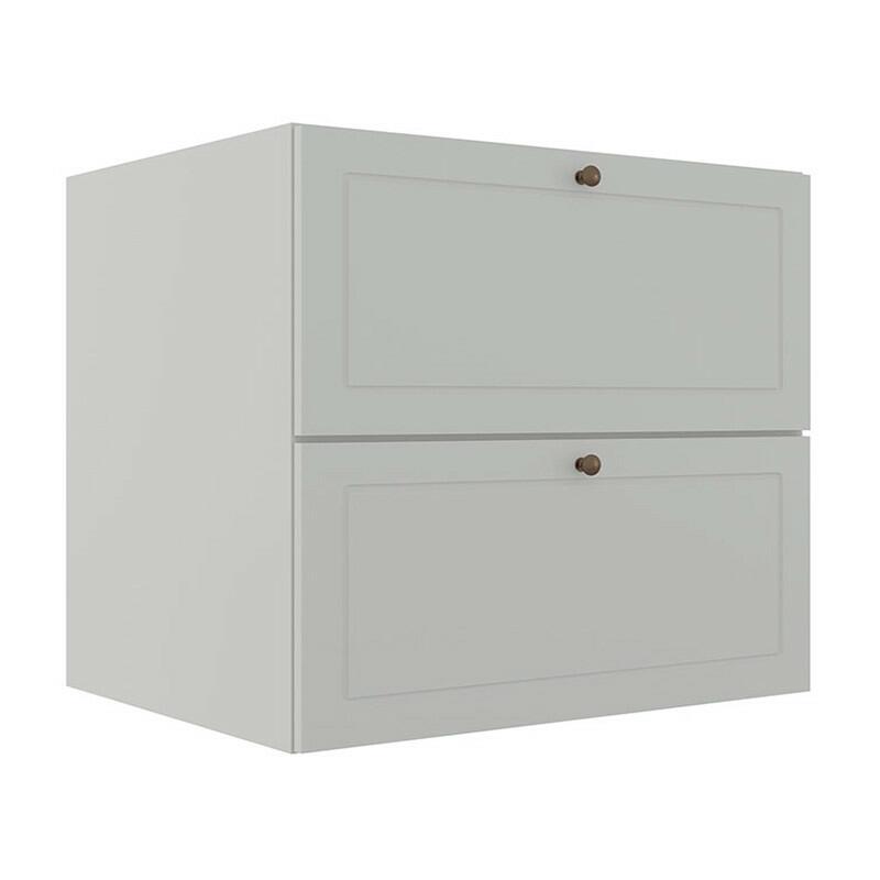 Módulo Balcao 80cm 1 Gaveta 1 Porta Basculante 100% MDF Cozinha Provence Robel Branco/Branco Matte