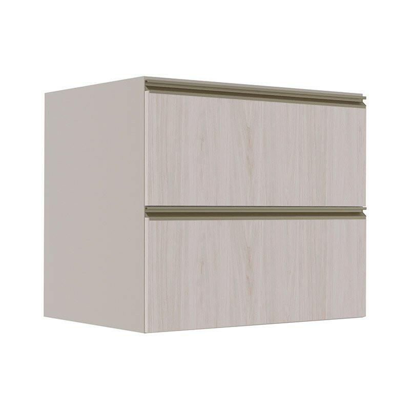 Módulo Balcão 80cm 1 Gaveta 1 Porta Basculante 100% MDF Cozinha Modulada Gold Robel Fendi/Aspen
