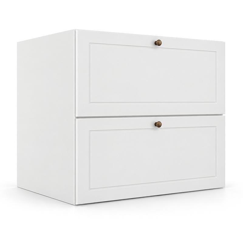 Módulo Balcão 80x68x56cm 1 Gaveta 1 Porta Basculante 100% MDF Cozinha Provence Robel Branco/Branco Matte