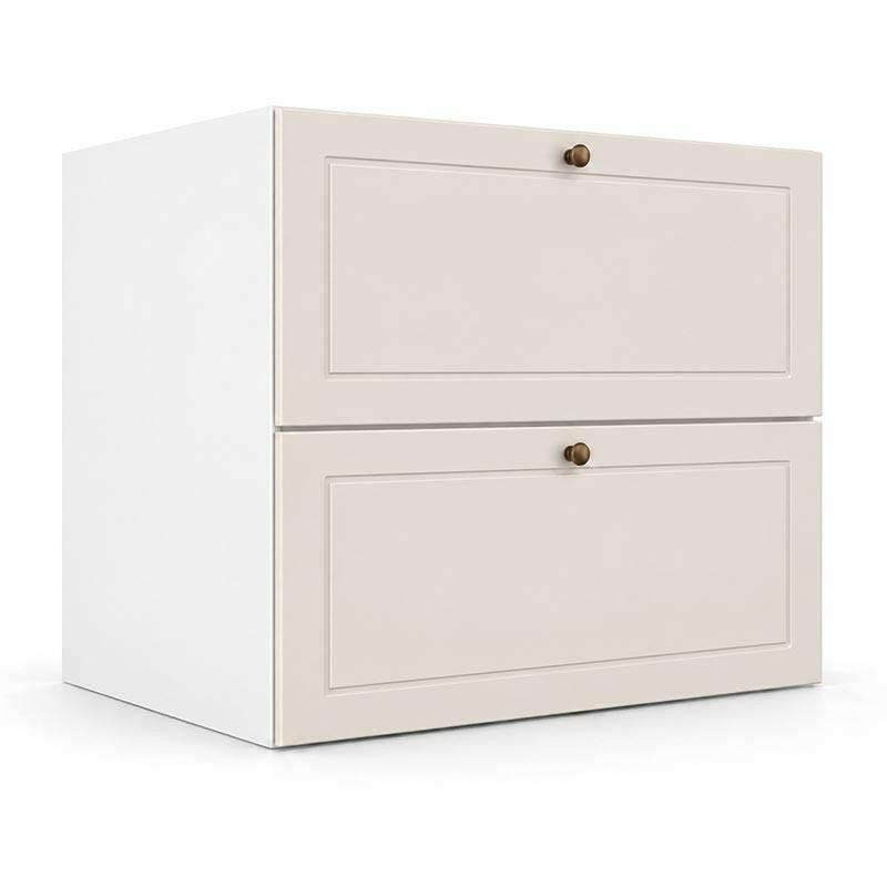 Módulo Balcão 80x68x56cm 1 Gaveta 1 Porta Basculante 100% MDF Cozinha Provence Robel Branco/Off White Matte