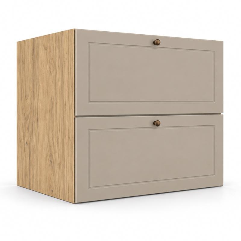 Módulo Balcão 80x68x56cm 1 Gaveta 1 Porta Basculante 100% MDF Cozinha Provence Robel Hanover/Fendi Matte