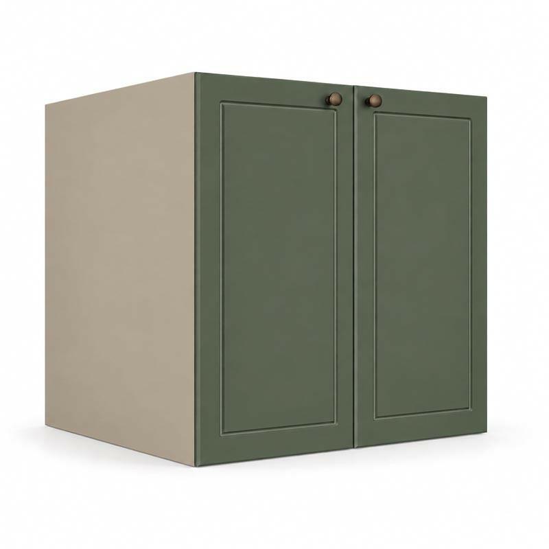 Módulo Balcão 80x68x56cm 2 Portas 100% MDF Cozinha Provence Robel Fendi/Salvia Matte