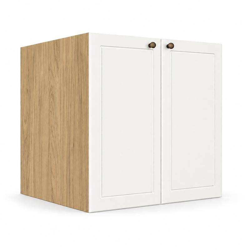 Módulo Balcão 80x68x56cm 2 Portas 100% MDF Cozinha Provence Robel Hanover/Branco Matte